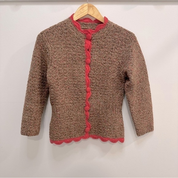 VINTAGE Ballinger Gold Cardigan knit sweater - Picture 1 of 12